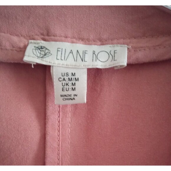 Elaine Rose Open Draped Cardigan Cover Womens Medium Pink Rose Long - Picture 7 of 8
